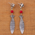 Sterling silver dangle earrings, 'Silver Fish' - Sterling silver dangle earrings (image 2b) thumbail