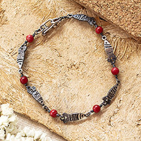 Sterling silver charm bracelet, 'Tropical Fish' - Sterling silver charm bracelet
