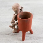 Ceramic statuette, 'Lord of the Dead' - Ceramic Statuette Vessel Day of the Dead Mexico