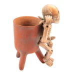 Ceramic statuette, 'Lord of the Dead' - Ceramic Statuette Vessel Day of the Dead Mexico