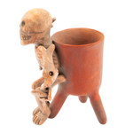 Ceramic statuette, 'Lord of the Dead' - Ceramic Statuette Vessel Day of the Dead Mexico