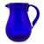 Blown glass pitcher, 'Pure Cobalt' - Blue Handcrafted Handblown Recycled Glass Pitcher (image 2f) thumbail