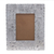 Aluminum picture frame, 'Spirals' (4x6) - Modern Aluminum Picture Frame for a 4 by 6 Photo