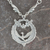 Sterling silver necklace, 'Peaceful Dove, Crowned with Olive Branches' - Collectible Sterling Silver Bird Peace Necklace thumbail