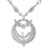Sterling silver necklace, 'Peaceful Dove, Crowned with Olive Branches' - Collectible Sterling Silver Bird Peace Necklace (image 2a) thumbail