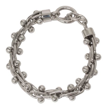 Sterling silver bracelet, 'Charisma' - Modern Taxco Silver Link Bracelet