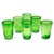 Drinking glasses, 'Lime Twist' (set of 6) - Artisan Crafted Handblown Recycled Water Glasses (Set of 6) (image 2a) thumbail