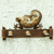 Iron wall sconce, 'Happy Gecko' - Handcrafted  Steel Lizard Wall Sconce Candleholder (image 2) thumbail