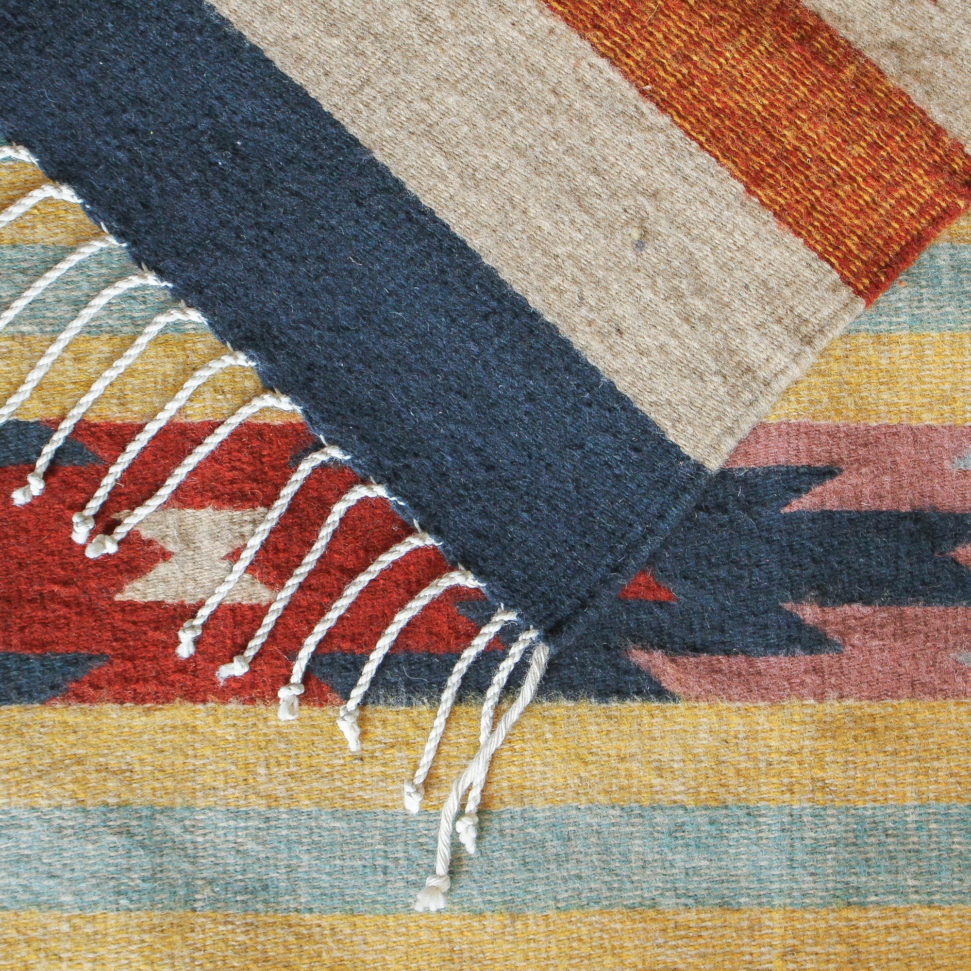 Zapotec wool rug (4x6) Wildflowers NOVICA