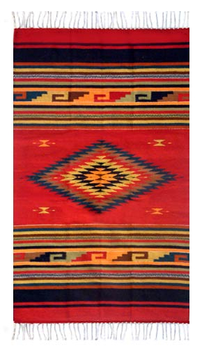 Zapotec wool rug, 'Red Maguey' (4x6) - Zapotec Wool Rug 4 X 6 Woven by Hand in  Mexico