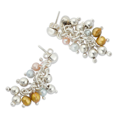 Perlen-Cluster-Ohrringe - Perlen-Cluster-Ohrringe