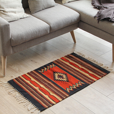 Wool rug, Zapotec Window (2x3)