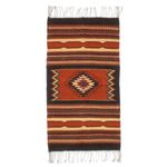 Wool rug, 'Zapotec Window' (2x3) - Zapotec Wool Area Rug (2x3)