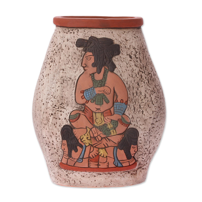 Mexican Archaeological Ceramic Vase Crafted by Hand