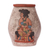 Ceramic vase, 'Maya King of Palenque' - Mexican Archaeological Ceramic Vase Crafted by Hand thumbail