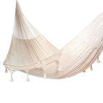 Hammock, 'Caribbean Shores' (triple) - Solid Rope Hammock with Tassels (Triple)