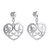 Sterling silver heart earrings, 'Eternal Desire' - Heart Shaped Sterling Silver Dangle Earrings (image 2a) thumbail