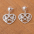 Sterling silver heart earrings, 'Eternal Desire' - Heart Shaped Sterling Silver Dangle Earrings (image 2b) thumbail
