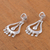 Sterling silver chandelier earrings, 'Silver Jingles' - Sterling silver dangle earrings (image 2c) thumbail