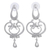 Sterling silver dangle earrings, 'Silver Arabesques' - Sterling silver earrings (image 2a) thumbail