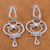 Sterling silver dangle earrings, 'Silver Arabesques' - Sterling silver earrings (image 2b) thumbail