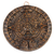 Ceramic plaque, 'Honey Aztec Sun Stone' - Hand Crafted Archaeological Ceramic Calendar