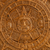 Placa de cerámica, 'Piedra del Sol Azteca en Terracota' - Placa de pared arqueológica de cerámica hecha a mano en México