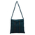 Wool shoulder bag, 'Jade Forest' - Dark Green Hand Woven Wool Shoulder Bag from Mexico thumbail