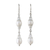 Pearl drop earrings, 'Clouds' - Sterling Silver and Pearl Drop Earrings (image 2a) thumbail