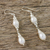 Pearl drop earrings, 'Clouds' - Sterling Silver and Pearl Drop Earrings (image 2b) thumbail