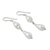 Pearl drop earrings, 'Clouds' - Sterling Silver and Pearl Drop Earrings (image 2c) thumbail