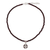 Garnet pendant necklace, 'Lucky Charm' - Garnet and Sterling Silver Choker thumbail