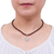 Garnet pendant necklace, 'Lucky Charm' - Garnet and Sterling Silver Choker (image 2c) thumbail