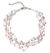 Pearl and crystal choker, 'Rose Mist' - Handcrafted Pearl Choker thumbail