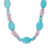 Amethyst beaded necklace, 'Gleaming Star' - Amethyst and Reconstituted Turquoise Necklace thumbail