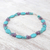 Amethyst beaded necklace, 'Gleaming Star' - Amethyst and Reconstituted Turquoise Necklace (image 2c) thumbail