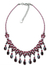 Garnet choker, 'Labyrinth'  - Hand Crafted Garnet Choker Necklace from Thailand (image 2a) thumbail