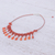 Carnelian waterfall choker, 'Labyrinth'  - Beaded Carnelian Necklace from Thailand (image 2c) thumbail