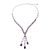Amethyst and crystal choker, 'Lilac Ice' - Amethyst Beaded Necklace (image 2a) thumbail