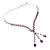 Amethyst and crystal choker, 'Lilac Ice' - Amethyst Beaded Necklace (image 2b) thumbail
