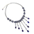 Lapis lazuli choker, 'Rain Shower' - Hand Made Lapis Lazuli Waterfall Necklace