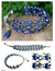 Lapis lazuli wristband bracelet, 'Deep Blue Fishnet' - Unique Beaded Lapis Lazuli Bracelet (image 2) thumbail