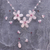 Rose quartz and garnet choker, 'Floral Cascade' - Handcrafted Floral Beaded Rose Quartz Necklace thumbail