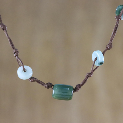Halskette aus Jadeperlen - Halskette aus Jade mit Perlen