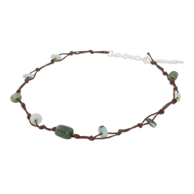 Halskette aus Jadeperlen - Halskette aus Jade mit Perlen