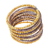 Pearl beaded bracelet, 'Golden Luxuries' - Unique Beaded Pearl Bracelet thumbail