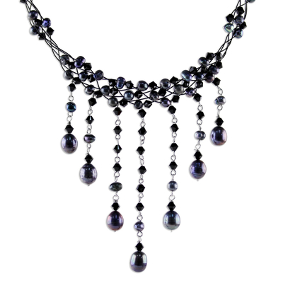 Thai Pearl Waterfall Necklace