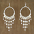 Pearl chandelier earrings, 'Harmony of White' - Handmade Pearl Chandelier Earrings (image 2) thumbail