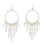 Pearl chandelier earrings, 'Harmony of White' - Handmade Pearl Chandelier Earrings thumbail