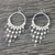 Pearl chandelier earrings, 'Harmony of White' - Handmade Pearl Chandelier Earrings (image 2b) thumbail